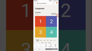 Loopover Mobilefriendly version 2x2 World Record 000000 2 moves [upl. by Opiuuk]