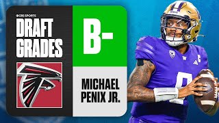 2024 NFL Draft Grades Falcons select Michael Penix Jr No 8 Overall  CBS Sports [upl. by Christensen]