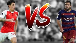 Hector Bellerin VS Jordi Alba  Who is the Fastest Player  Amazing Speed Show  20162017 [upl. by Halimak271]