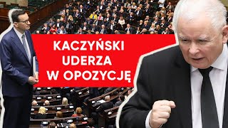 quotKu zwycięstwuquot Przemówienie Kaczyńskiego Prezes PiS upomniany przez Hołownię [upl. by Assiar]