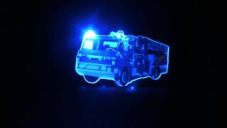 Fire Truck Flashing Pin Body Light  Glowproductscom [upl. by Scornik]