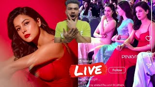 Shehnaaz Gill kaa Dam Daar Red dress look  vineetjaat [upl. by Cesya]