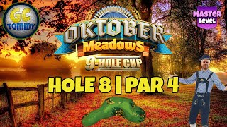 Master QRFR Hole 8  Par 4 EAGLE  Oktober Meadows 9hole cup Golf Clash Guide [upl. by Nivlen630]