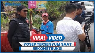 Yosep Tersenyum Dadahdadah saat Rekonstruksi Kasus Subang Pembunuhan Ibu Anak [upl. by Rivi]