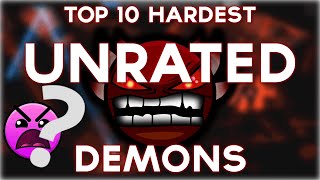 2019 Geometry Dash Top 10 Hardest Unrated Extreme Demons [upl. by Idolem]