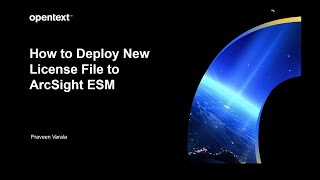 How to Deploy New License File to ArcSight ESM [upl. by Drhcir659]