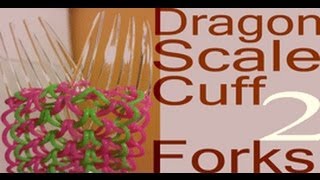 Dragon Scale Cuff on 2 forks  Rainbow [upl. by Nakeber]