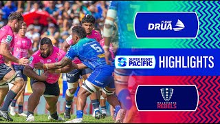 HIGHLIGHTS  FIJIAN DRUA v REBELS  Super Rugby Pacific 2024  Round 15 [upl. by Bolt761]