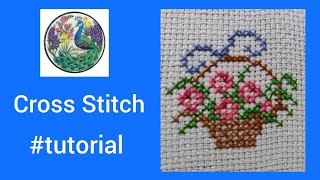 Beautiful Simple and Easy Cross Stitch Embroidery Pattern For Beginners  Punto de Cruz [upl. by Stryker]