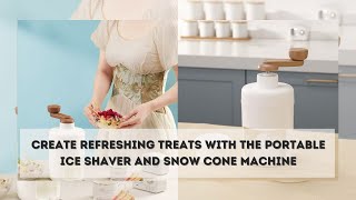 Portable Ice Shaver  HandShaved Ice Machine for Household Use [upl. by Haymo]