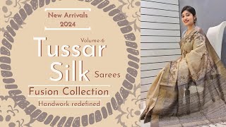 Tussar Sarees Fusion Studio Special Designs for 2024 Ep404 [upl. by Eruza]