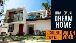 Modern Kerala House design  2100 sq ft budget home Tour  Contemporary Elevation  DD Homes [upl. by Ilat56]