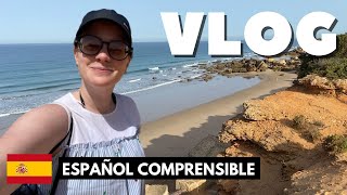 SPANISH VLOG with subtitles  una playa secreta en Cádiz España 🇪🇸 [upl. by Arykat146]