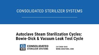 Autoclave Steam Sterilization Cycles BowieDick and Vacuum Leak Test Cycle [upl. by Nelleus]