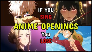 Try Not To Sing or Dance🚫🎤  🎵 Anime Opening Edition 🎵 [upl. by Nnaj13]