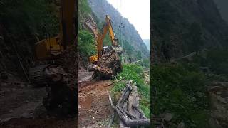 Jomsom Big rock removing jcb village jcb viral shorts [upl. by Brandwein]