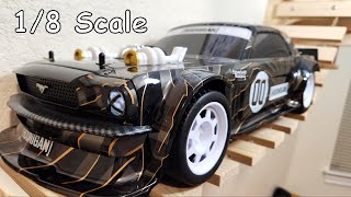 World 1st Licensed Hoonigan Hoonicorn 1965 Ford Mustang 18 Scale RC Car [upl. by Ybba]