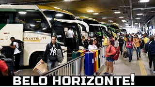 UMA RODOVIÁRIA MUITO APERTADA E COM MUITOS ÔNIBUS DIFERENTES  MOVIMENTO DE ÔNIBUS EM BELO HORIZONTE [upl. by Daiz]