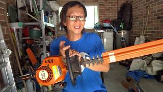 Stihl hedge trimmer blade sharpening Tutorial [upl. by Anuahsar]