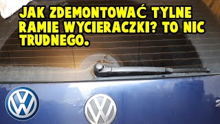 Demontaż tylnego ramienia wycieraczki VW Golf IVVBORA How to remove the rear wiper arm [upl. by Lynea460]