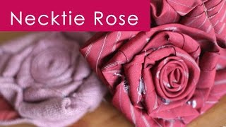 Kristens DIY Necktie Rose  Fathers Day Gift Idea [upl. by Weitzman994]