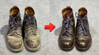 Reviving Vintage Paratrooper Boots A Restoration Journey！ [upl. by Alomeda194]