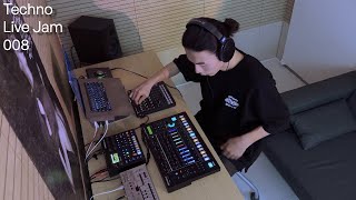 Techno Live Jam 008 with TR8S  Digitone  TB03 [upl. by Eahsed]