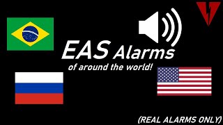 EAS Alarms of Around the World REAL ones ONLY [upl. by Ahsekam]