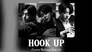 Hook up song cover Maknae line jungkookaicover jiminai taehyungaicover [upl. by Ecnarrat]