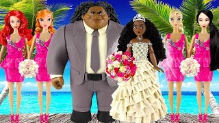 Play doh wedding disney princess Moana Maui Elsa Anna Ariel Mulan princess dress play doh videos [upl. by Shane]