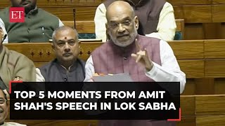 Amit Shahs speech in Lok Sabha From PoK Hamara Hai to Nehrus blunders top 5 moments [upl. by Merrielle821]