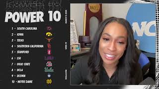 Final womens basketball Power 10 rankings before the 2024 NCAA tournament [upl. by Oicaroh]