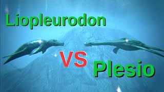 Liopleurodon VS Plesiosaurus Megalodon  ARK Survival Evolved [upl. by Kcirb]