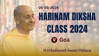 Goa Harinam Diksha 2024 Class HH Radhanatha Swami Maharaj 06 Aug 2024 [upl. by Lorri]