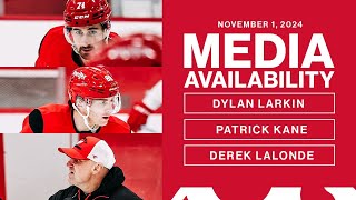 Dylan Larkin Patrick Kane Derek Lalonde Media Availability  Nov 1 2024 [upl. by Berry]