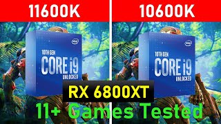 i5 11600k vs 10600k Benchmark for gamers AMD RX 6800xt Far cry 5 The division 2 Metro Exodus [upl. by Hilten]