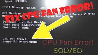 How to Fix CPU Fan Error  CPU Fan Error on Boot But Fan is Running [upl. by Adnovad]