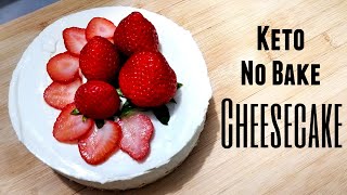 THE EASIEST KETO NO BAKE CHEESECAKE [upl. by Anum]