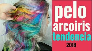 Cabello Arcoiris te gustaría ver los colores del arco iris en tu pelo🌈 [upl. by Annayrb]