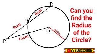 Can you find the Radius of the circle [upl. by Sixla]