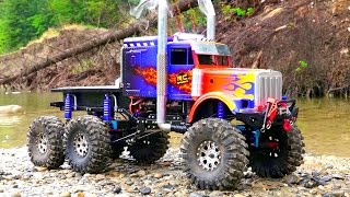 RC ADVENTURES  OPTiMUS OVERKiLL  ROCK WATER RECON  6x6x6 Semi Truck [upl. by Atiragram]