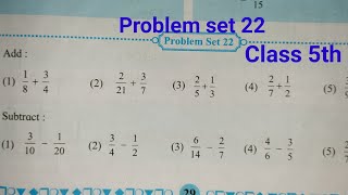 Problem set 22 Class 5th math  Fraction [upl. by Marienthal]