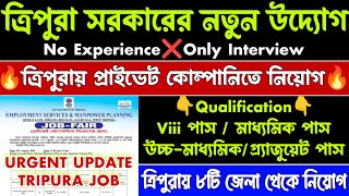 Tripura job fair 2024  tripura latest job news  tripura private jobs  Today tripura job news 2024 [upl. by Norab]