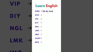 Acronyms in English englishlesson learnenglish englishtips [upl. by Erdnassac]