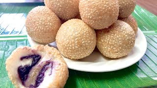 BUCHI with UBE amp CHEESE FILLING How To Cook Buchi Perfectly FILIPINO FAVORITES [upl. by Aikal]