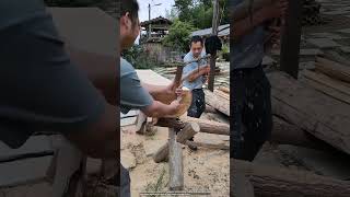 Cutting boards in the old traditional way [upl. by Wolk]