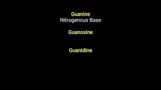 Guanosine vs Guanidine [upl. by Latsyrd385]