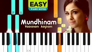 Vaaranam Aayiram  Mundhinam Easy Piano Cover  Tamil Easy Piano Tutorial 2021  Blacktunes Piano [upl. by Lontson478]