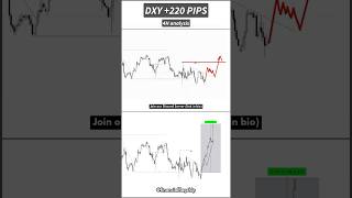 DXY ➡️ 220 pips trend shift shorts [upl. by Adnamor719]