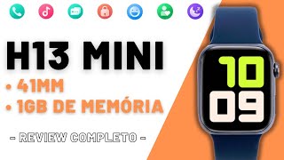 🔴 Smartwatch H13 Mini  1GB de memória NFC Bússola faz e recebe chamadas e muito mais [upl. by Ytirahs]